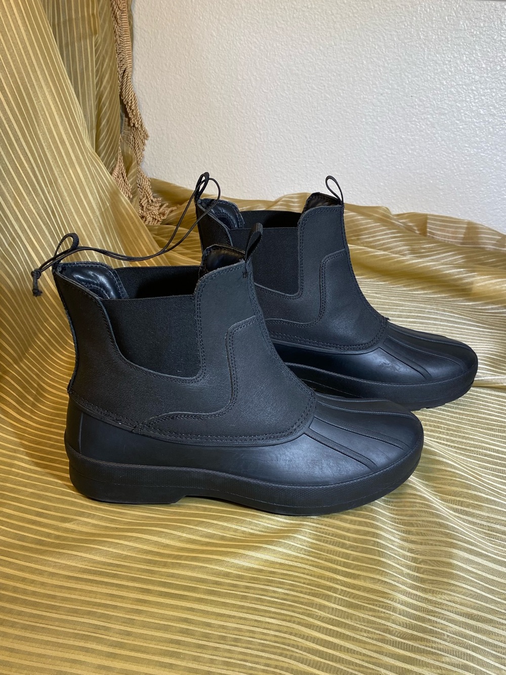 NWT GOODFELLOW men Waterproof Black Chelsea Duck Boots, size 12